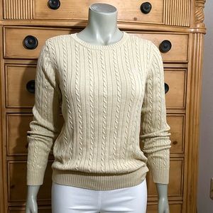 IZOD Women’s Cable Knit Top Sweater Sz Med Excnt Cond